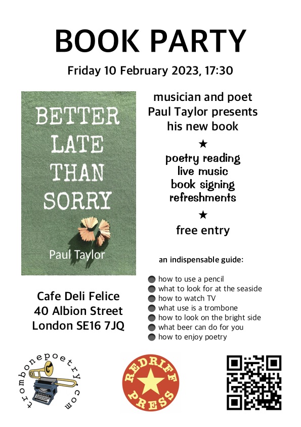 Flyer for Book Party: Better Late Than Sorry